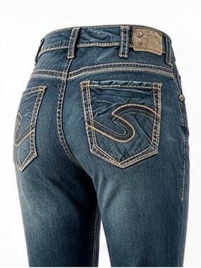 Silver Jeans Co Suki Mid Straight Jeans Women’s 16/32 Dark Wash